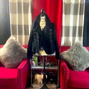 Black double breasted jacket